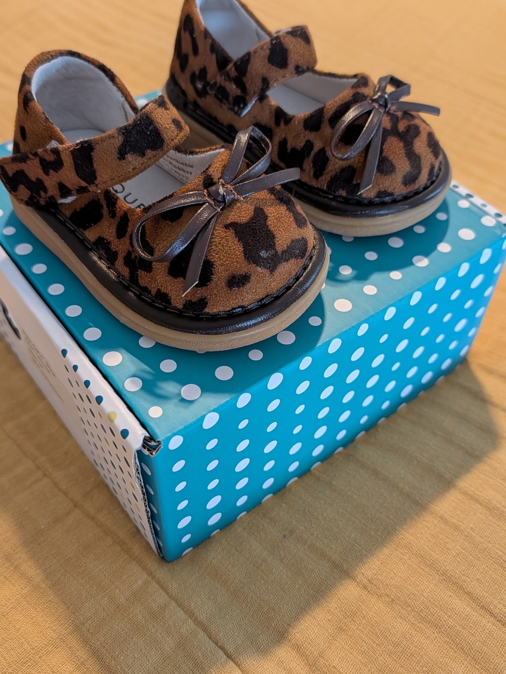 Kids Leopard Print Mary Jane Shoes - Brown